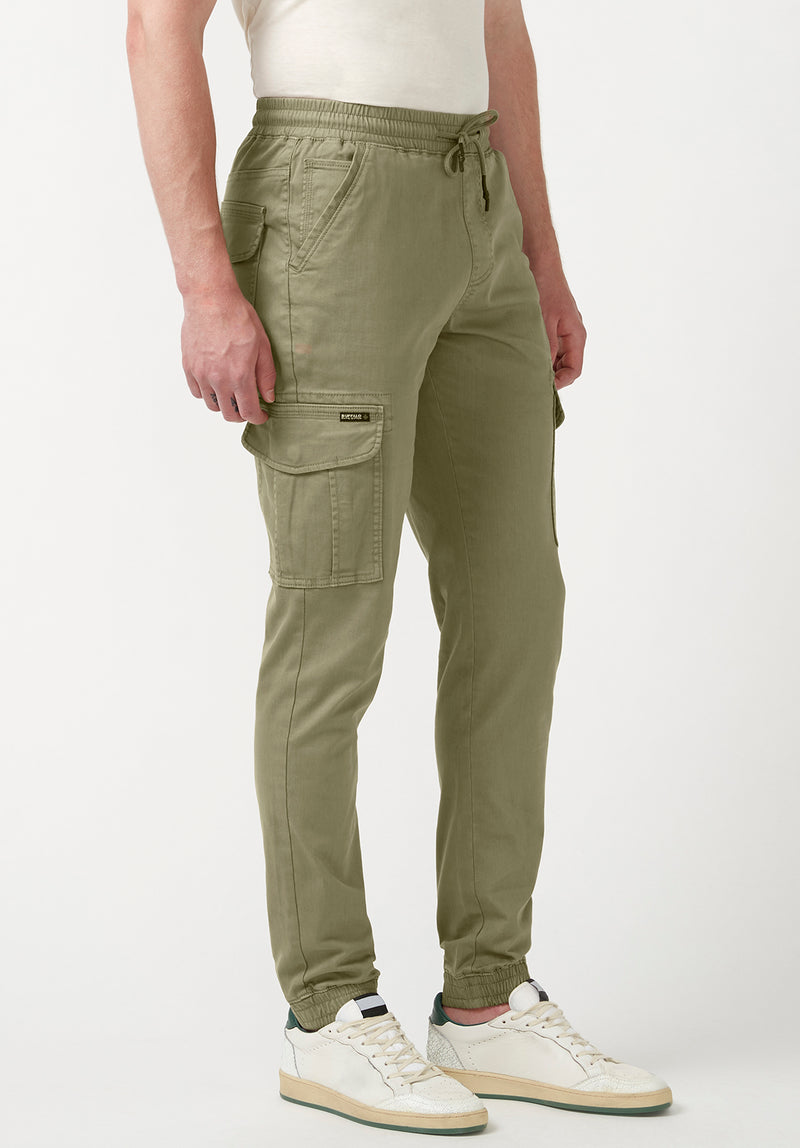 Buy Men's Olive Green Slim Fit Cargo Trousers Online at Bewakoof